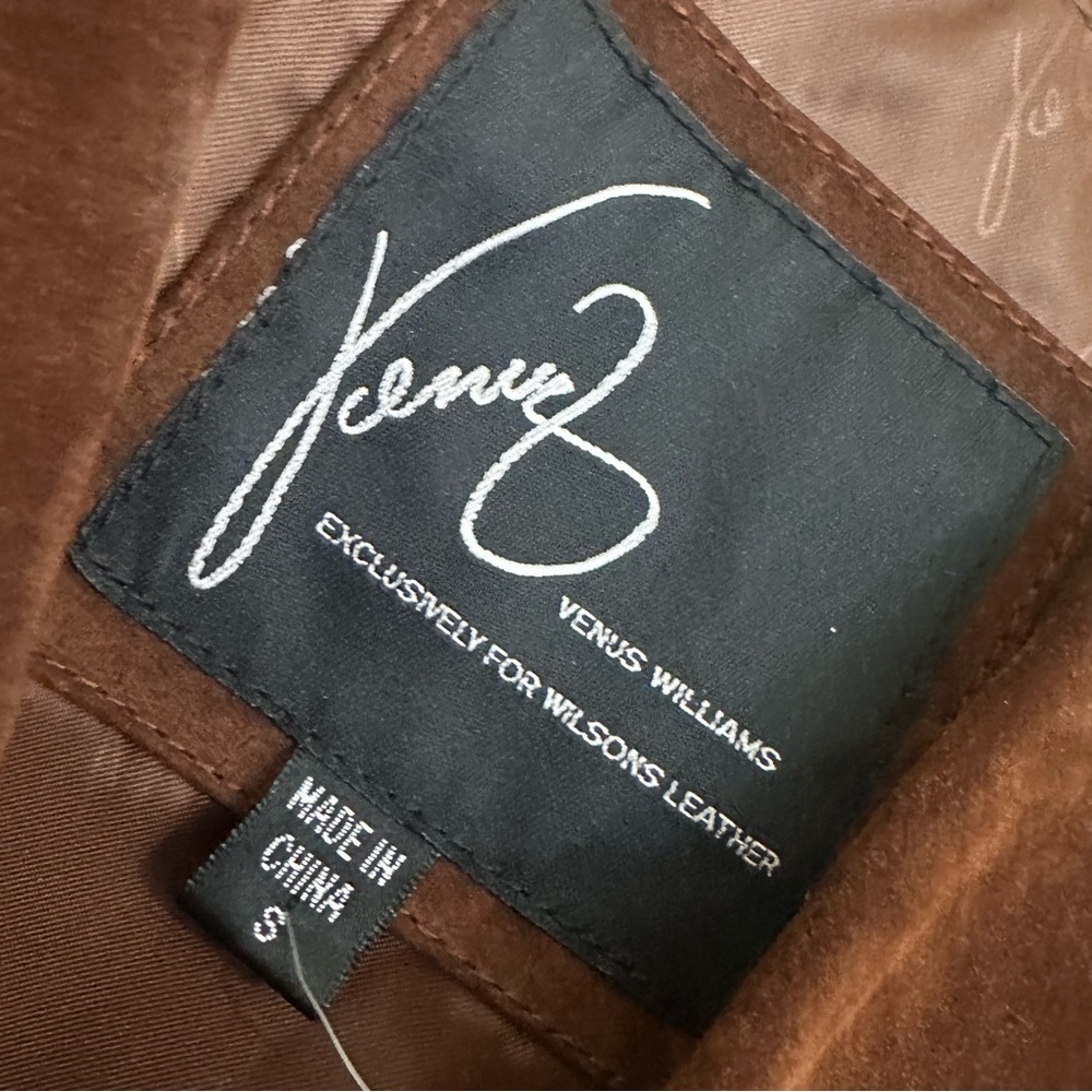 Venus William’s Wilsons Leather Dark Brown Suede Women's Jacket Y2K Size Small S - Picture 3 of 7